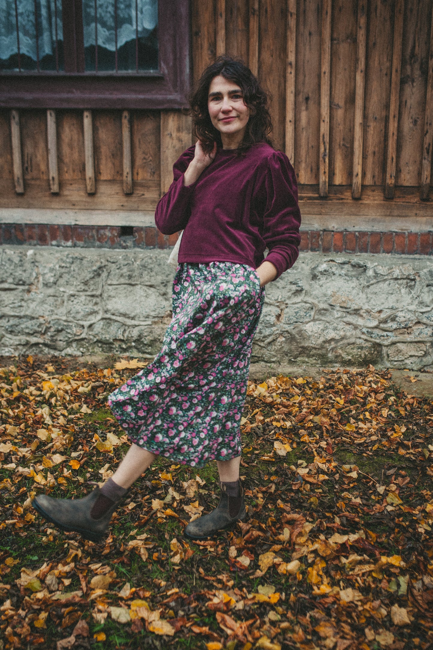 Sonia świąteczny bordowy