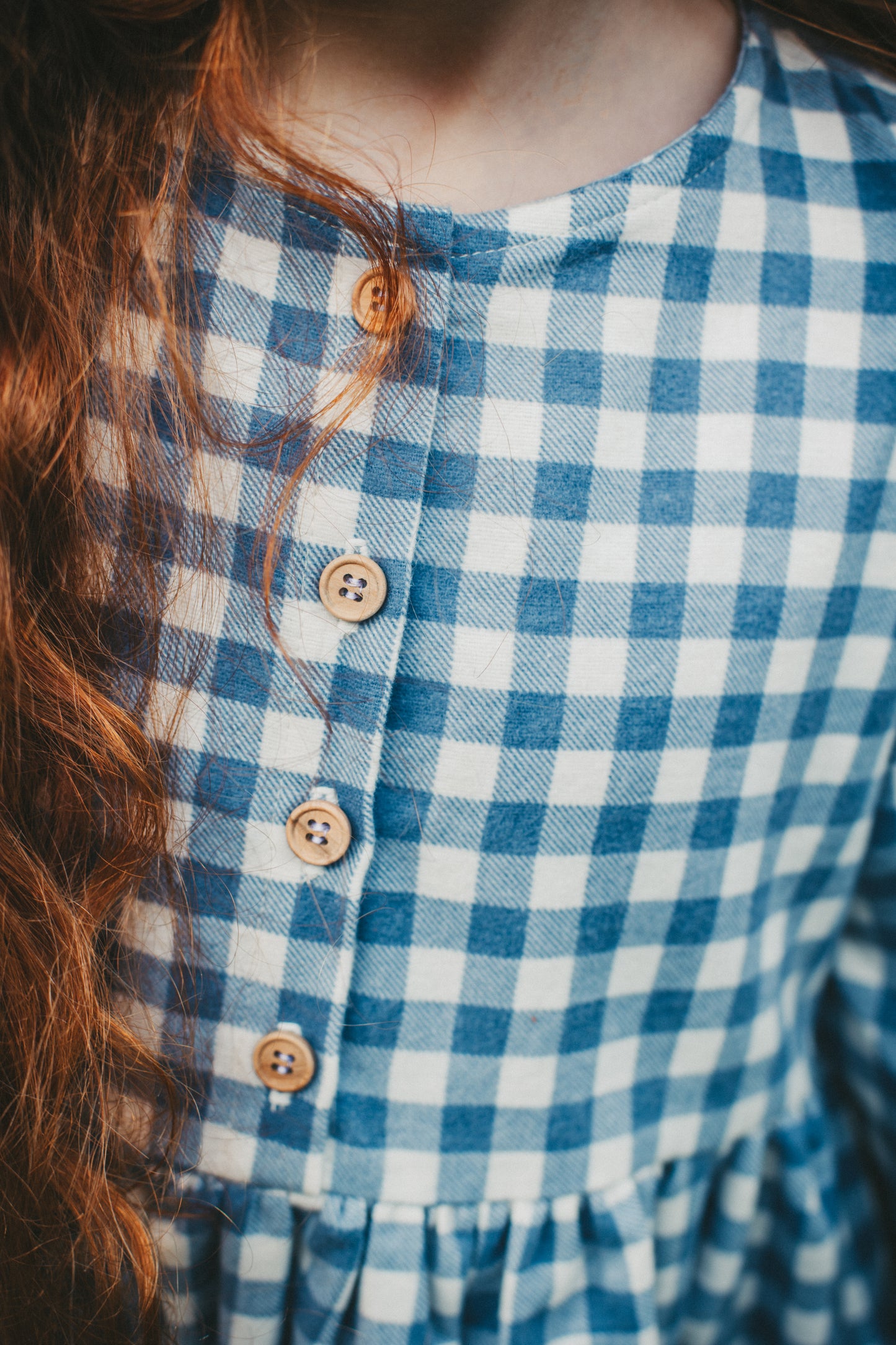 Laura mini zimowa niebieska kratka