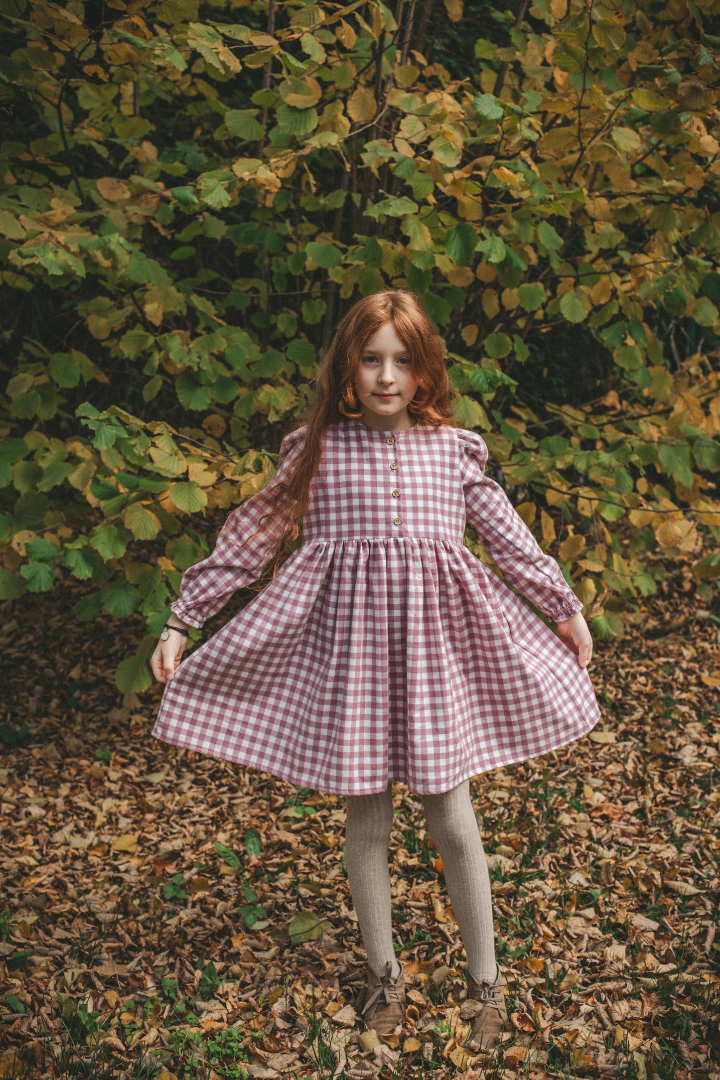 Laura mini zimowa różowa kratka