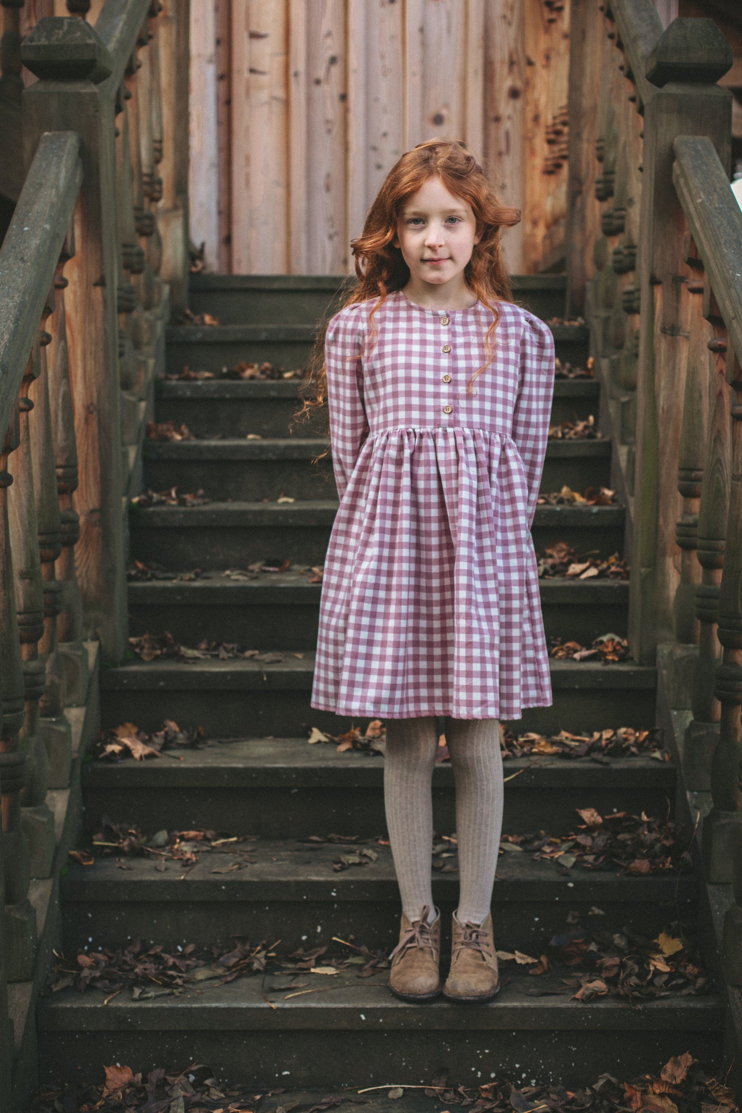 Laura mini zimowa różowa kratka