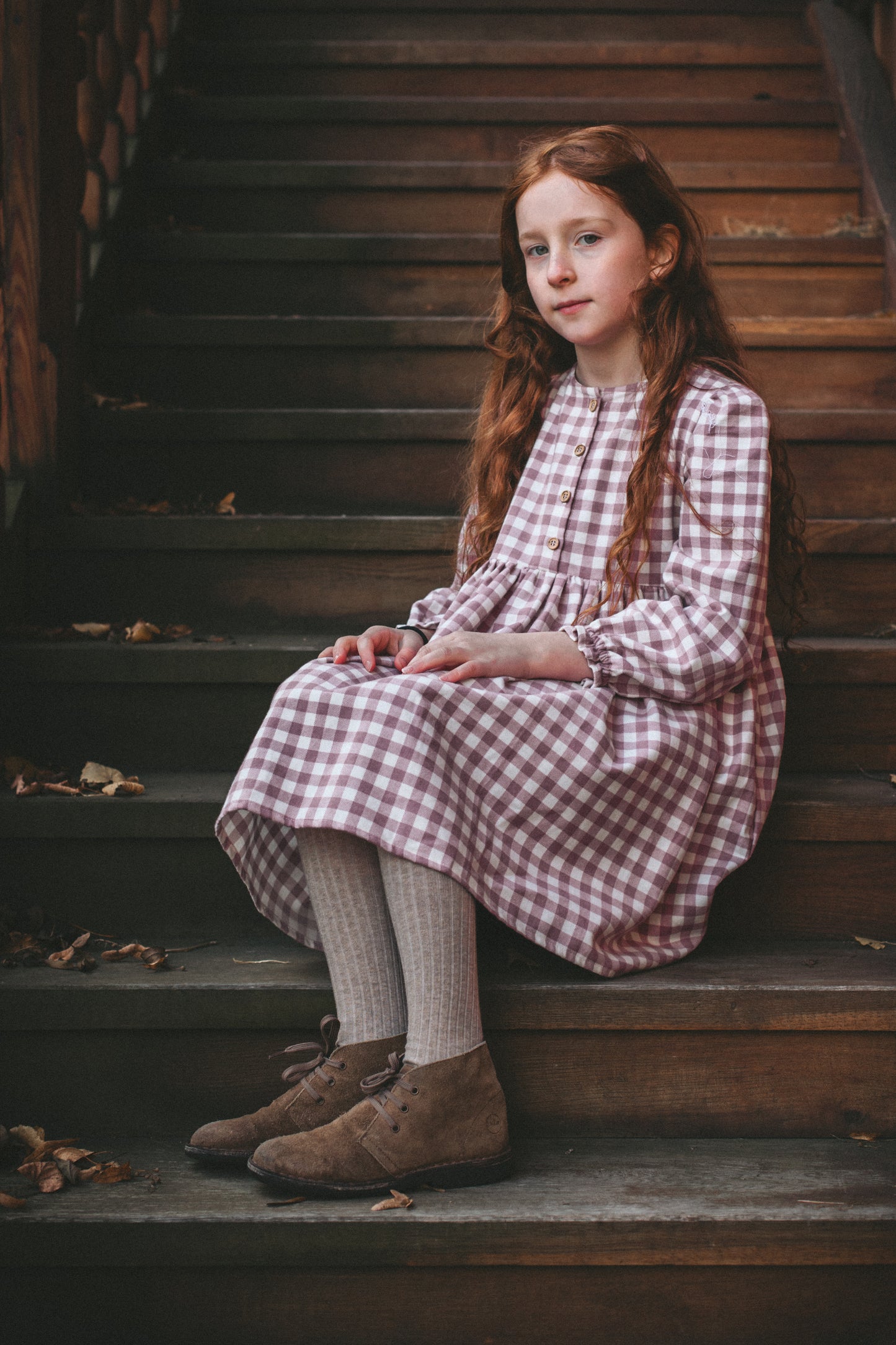 Laura mini zimowa różowa kratka