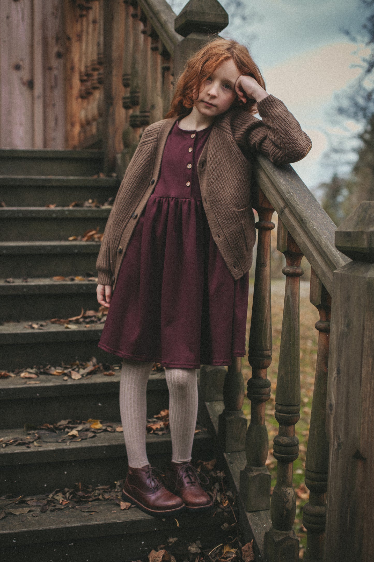 Laura mini dzianina ciemna wiśnia