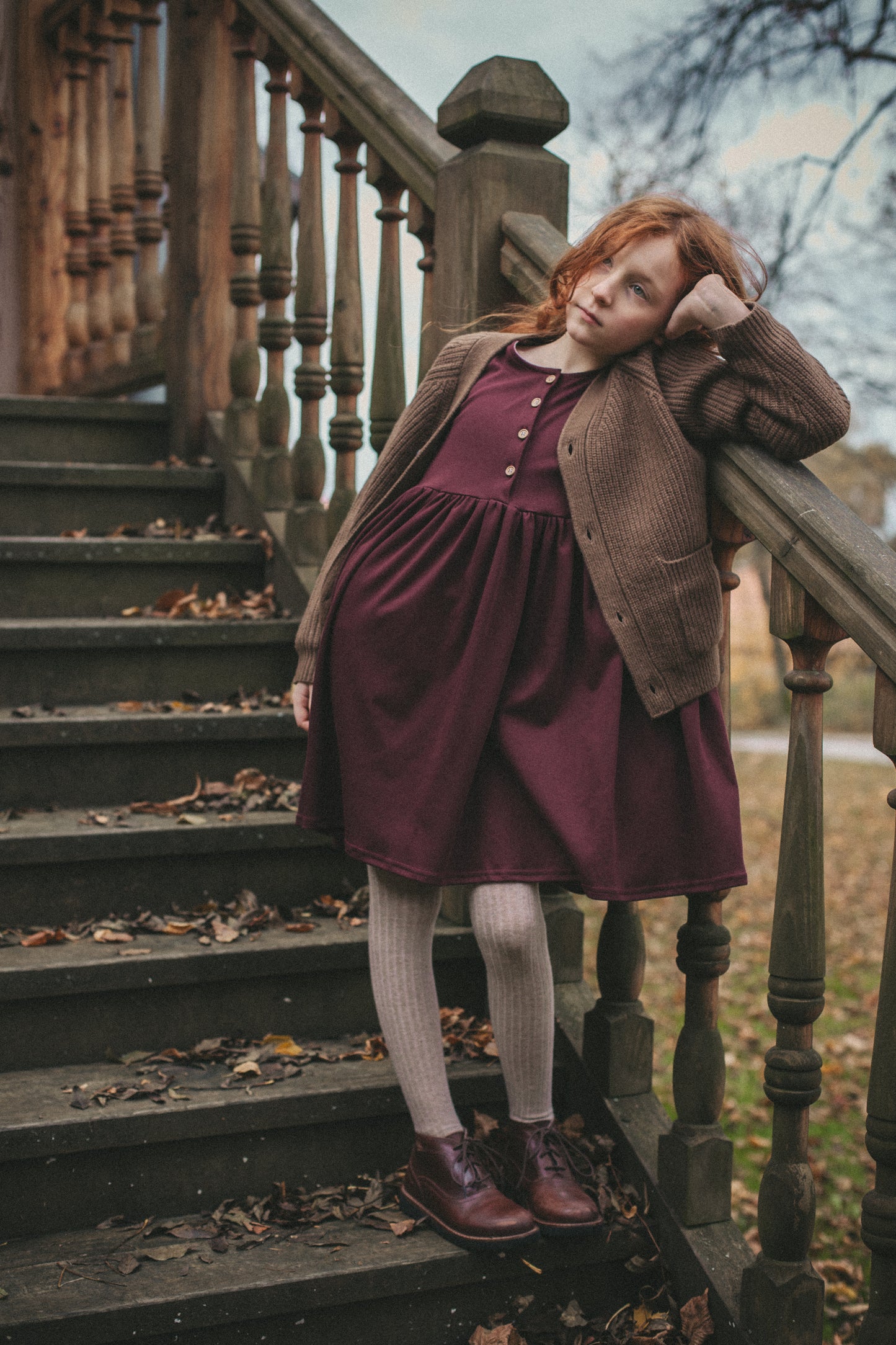 Laura mini dzianina ciemna wiśnia