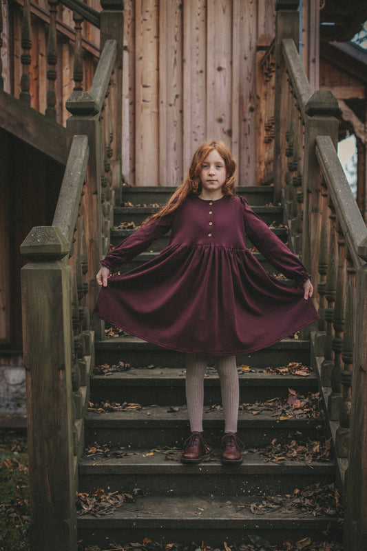 Laura mini dzianina ciemna wiśnia