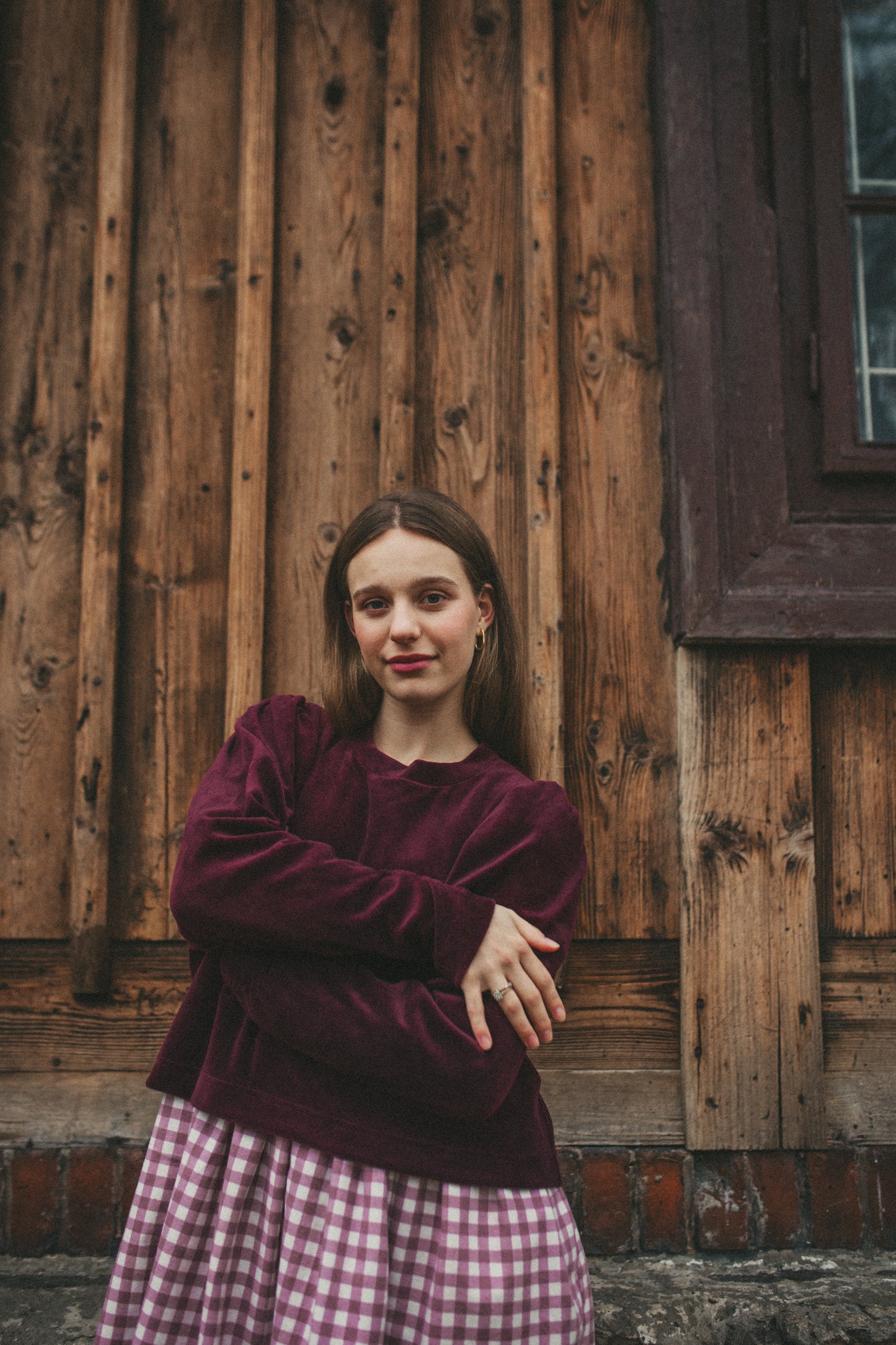 Sonia świąteczny bordowy