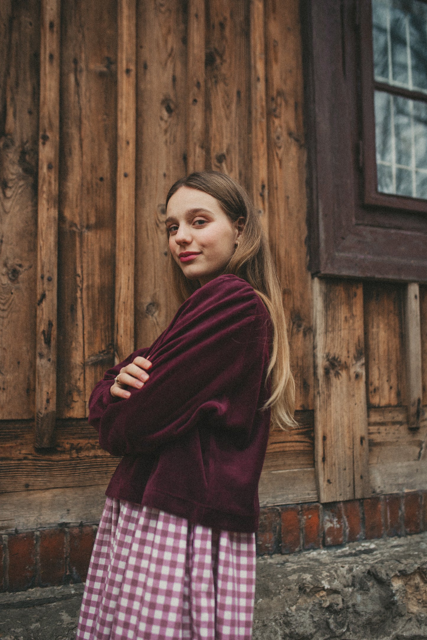 Sonia świąteczny bordowy