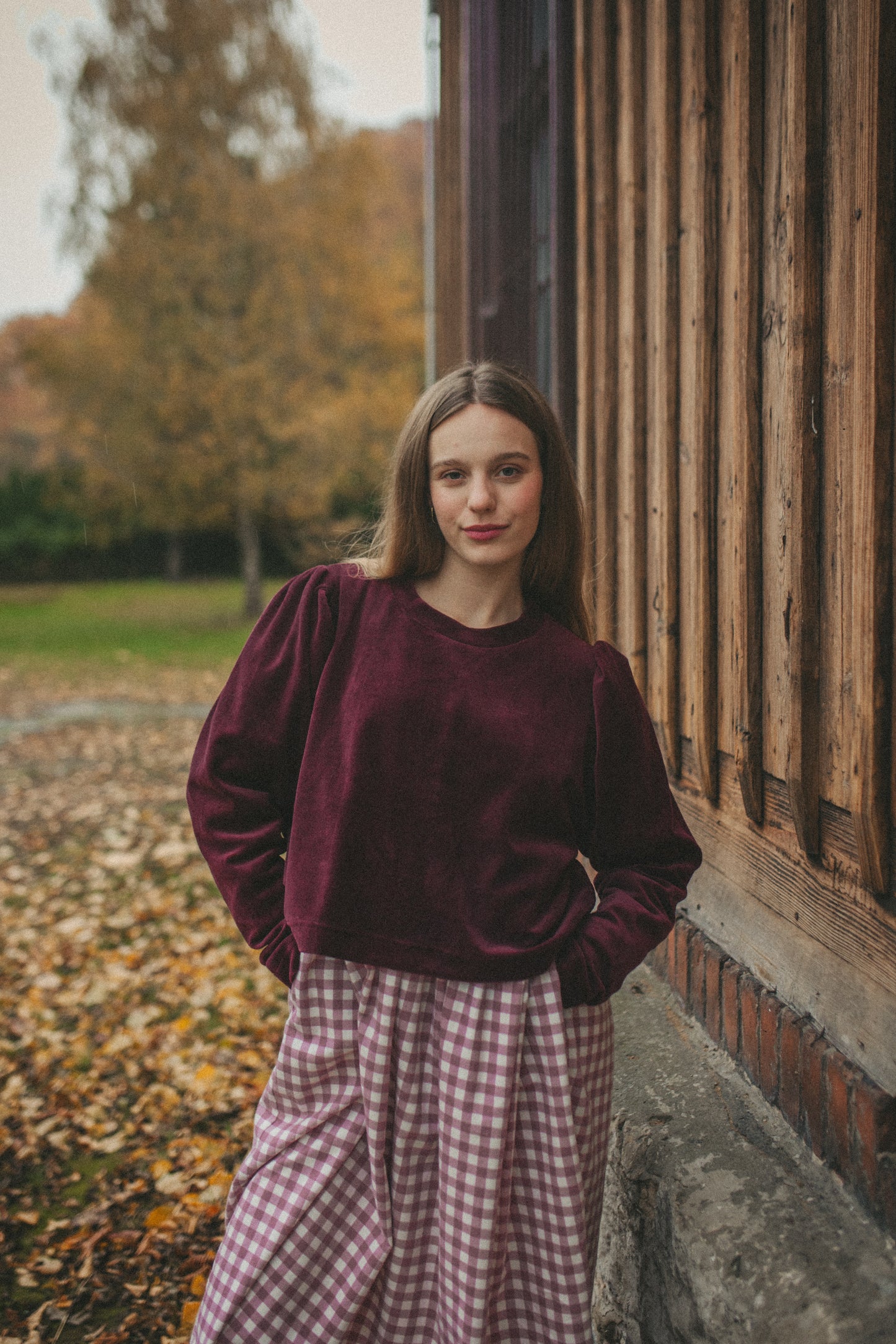 Sonia świąteczny bordowy