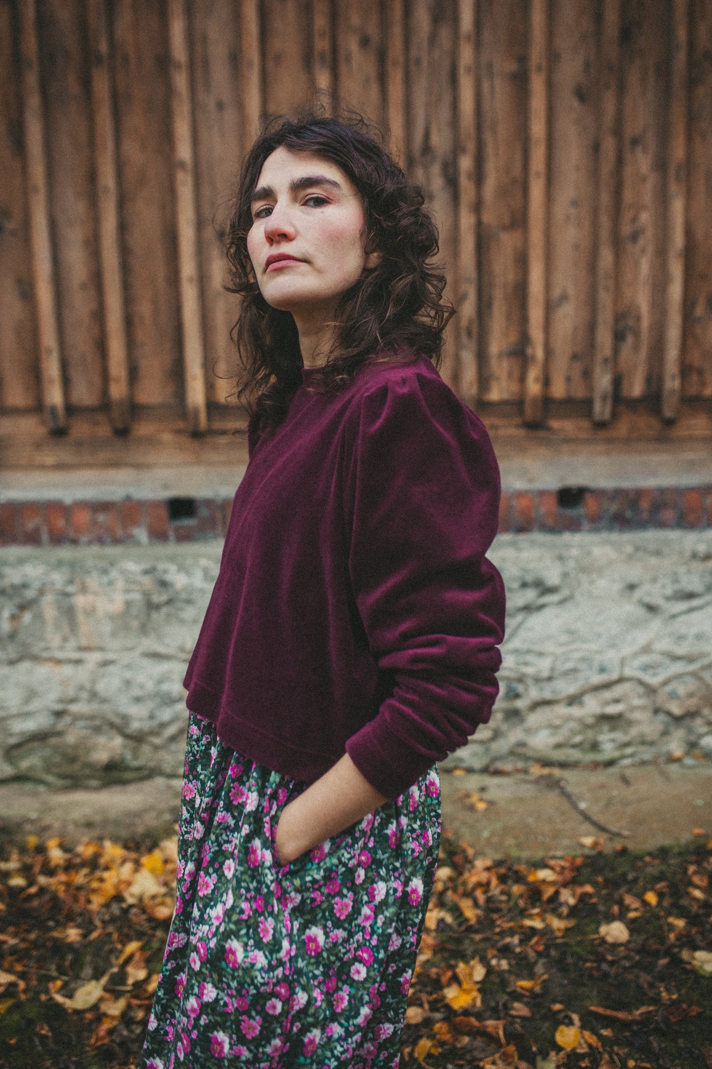 Sonia świąteczny bordowy